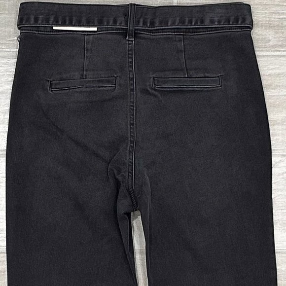 NYDJ Marilyn Mid-Rise Straight Jeans w/ Trouser Detail in Glenbrook Dark Gray - Picture 9 of 16